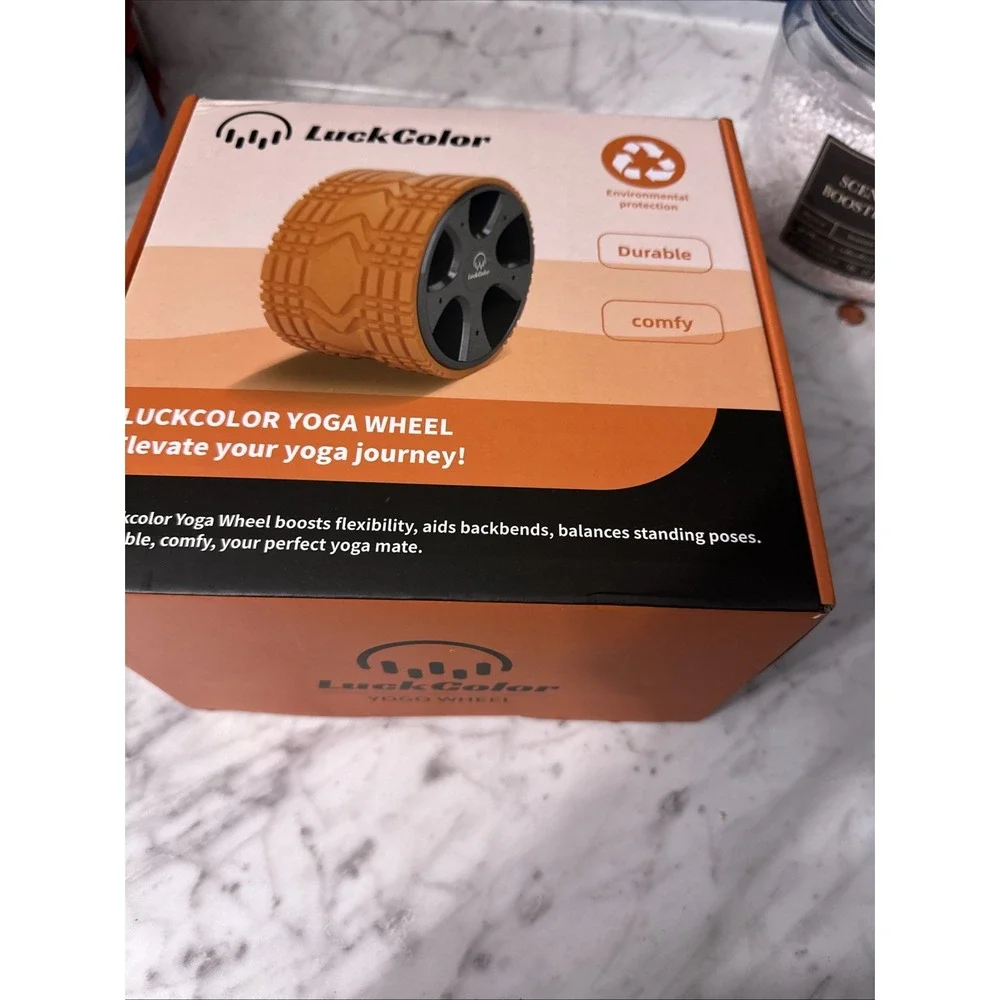 LuckColor Yoga‎ Wheel for Back Pain Yoga Wheel Roller
